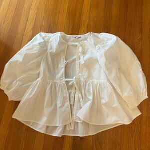 Boii Studios White Puff Sleeve Blouse
